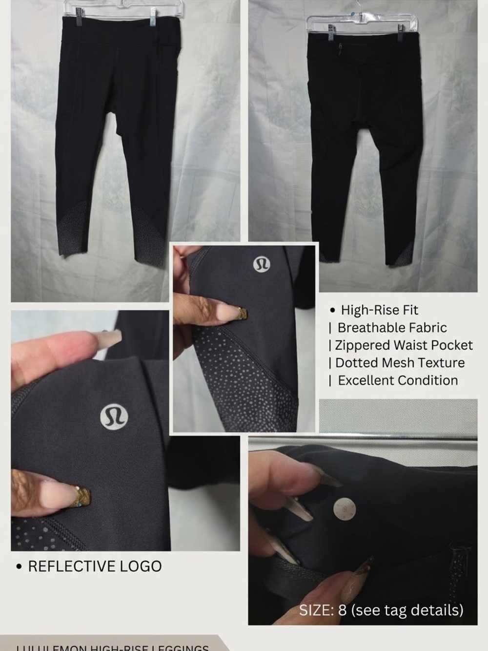lululemon athletica Tight Stuff II high-Rise Leggings with Dotted Mesh